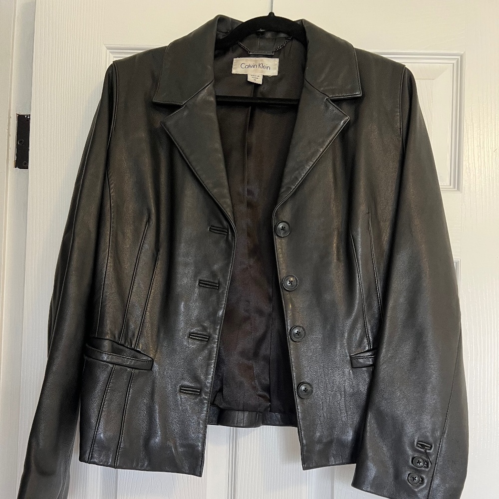 Vintage 1990’s Calvin Klein Genuine Leather Blazer
